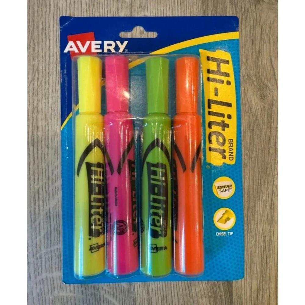 Chisel Tip Sharpie Black Markers & Assorted Highlighters 8 count New Stock